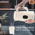 thumbnail image 4 of 1.5L Electric Kettle Stainless Steel, Double Wall Cool Touch Teapot, Fast Boil, Precise Temperature Control, LCD Display, Auto Shut-Off, BPA-Free,Keep Warm Function, Cream White, 4 of 8