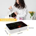 thumbnail image 5 of Spider Web PU Leather Necklace Organizer Decorative Box with Removable Compartment Portable Necklace Holder, 5 of 6