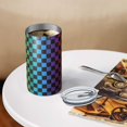 thumbnail image 3 of 20oz Coffee Tumblers Rainbow Checkered Pattern Stainless Steel Vacuum Insulated Travel Tumbler Coffee Cups Mug with Lid and Straw with Cleaning Brush for Cold & Hot Drinks, 3 of 5