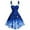 Blue, variant on Pisexur Christmas Dress Women Vintage Christmas Color Snowflake Print Off Shoulder Wedding Guest Dress for Women, Xmas Party Swing Dress