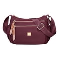 thumbnail image 1 of Heiheiup Fashion Multicolor Nylon Fabric Large Capacity Zipper Adjustable Shoulder Strap Messenger Bag, 1 of 3