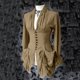 thumbnail image 1 of Puntoco Mujer Manga Larga Retro Encaje Trim Botón Hasta Vintage Irregular Tailcoat Outwear Puntoco Puntoco-1, 1 of 5