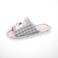 thumbnail image 4 of BRIGHTFUFU Zapatillas grises con diseño de cerdo de dibujos animados, zapatos transpirables para niños, mocasín suave antideslizante para niños (adecuado para talla 31-32), 4 of 7