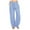 Blue, variant on Nkmbld Women Linen Pants Wide Leg Drawstring Waist Pant Casual Summer Lounge with Pockets