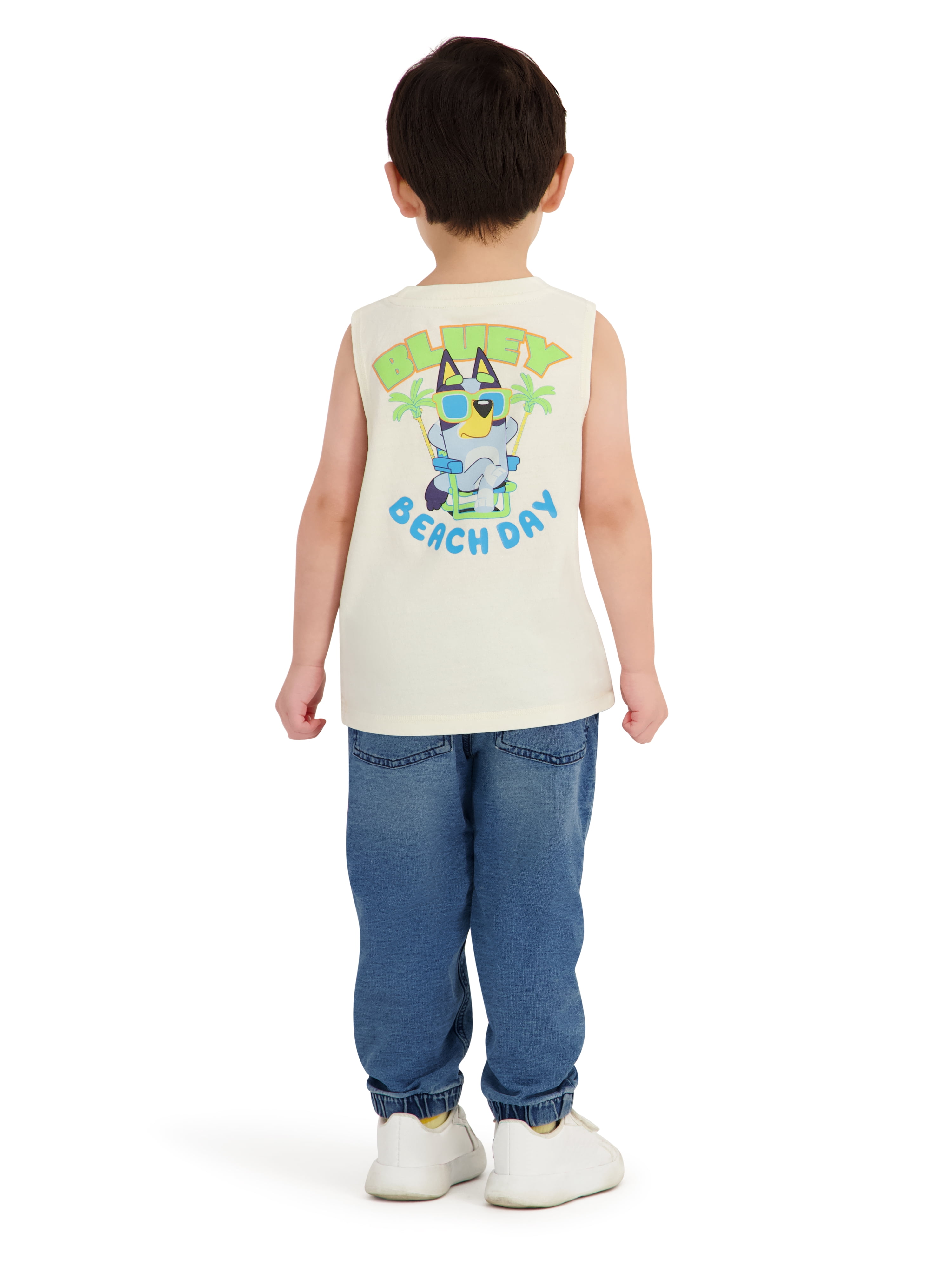 Bluey Toddler Boy Sleeveless Muscle Tank, Sizes 12M-5T