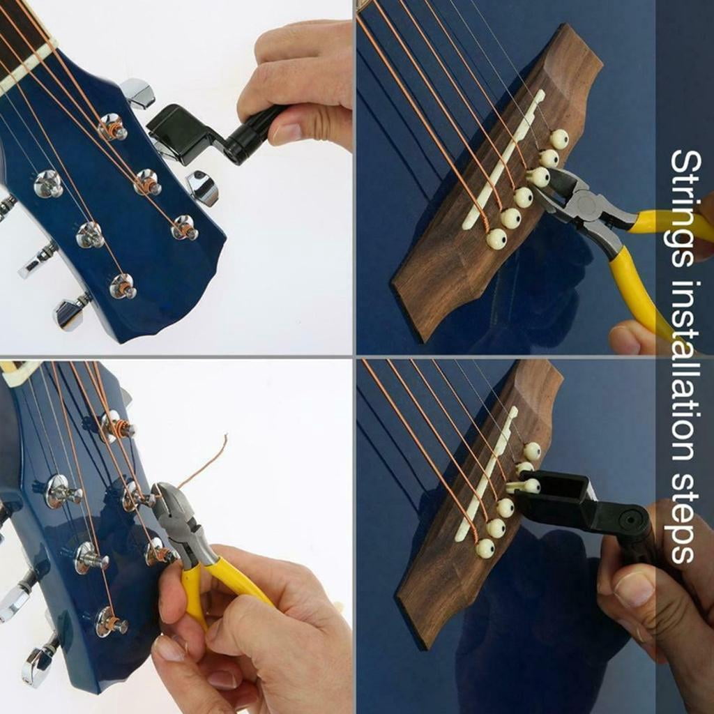 Yihuala Complete String Instrument Repair Set Includes Measurement Files Wrenches Perfect for Guitar Bass Banjo Maintenance