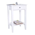 thumbnail image 5 of Bedside Table with Drawer, Two-Tier Nightstand, White Coffee Table, Bedroom End Table, Living Room Side Table, Modern Storage Cabinet, 5 of 9