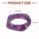 thumbnail image 2 of Brazalete de resina acrílica irregular gruesa Uxcell para mujeres, brazaletes apilables geométricos de puño ancho, brazalete de acetato de carey, joyería de declaración, púrpura, 2 of 6