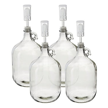 Home Brew Ohio One Gallon Glass Complete Fermenter Set of 4