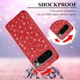 thumbnail image 5 of Phone Case for Google Pixel 9 Pro Case Glitter Sparkle Pink, Glamorous Bling Shiny Cover Google Pixel 9 Pro Case Silicone Anti-Fingerprint Thin (Red), 5 of 14