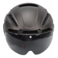 thumbnail image 4 of Casco de bicicleta CJD XXL para adultos, con luz trasera recargable por USB y gafas magnéticas desmontables, color gris titanio., 4 of 14