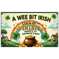 thumbnail image 4 of LUUFILx Irish Luck Clover Background Happy St Patrick's Day Themed Party Banner Leprechaun Style Decor Rainbow Gold Festive Event Display St Patrick's Day Celebration, 4 of 8