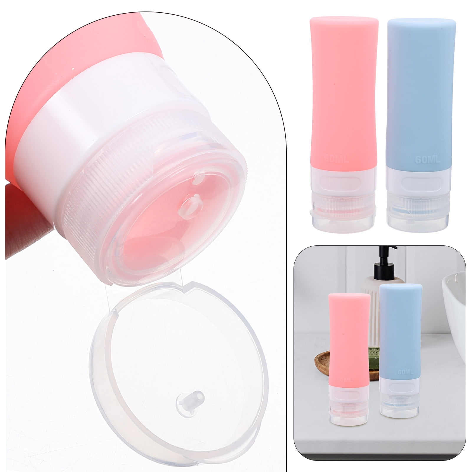 YSNOOWE  Portable Squeezable Silicone Bottles for Toiletries 12Pcs