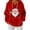 03-Red, variant on Womens Christmas Hoodies Santa Flannel Fleece Long Sleeve Hooded Sweatshirt Pullover Winter Fuzzy Clothes Tops 02-Red XXL Fashion