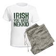 thumbnail image 5 of CafePress - Irish You Were Nekkid Women's Light Pajamas - Women's Short Sleeve Print T-Shirt and Pants Light Cotton Pajama Set, 5 of 7