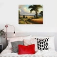 thumbnail image 5 of PIKWEEK  Landscape  Wall Decor Gallery Oil Paintings Vintage Trail Pictures Antique Canvas Prints Rural Scenery Hanging Art Decor Nature Wall Painting for Living Room Bedroom  12*16inch/16*20inch, 5 of 6
