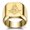 Gold, variant on Titanium Stainless Steel Ring For Men Freemason Style Simple Fashion Band European American Design Silver Tone