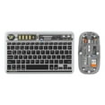 thumbnail image 1 of Riwcyla Clavier et Souris Sans Fil Combo Connexion BT3.0 Designs Transparents LED Rétroéclairé Coloré Clavier Rechargeable Affichage de la Batterie Touche Silencieux Type Mouse,C Charge Prend en Charge PC, Ordinateur Portable, Tablette, Téléphone, 1 of 6