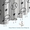 thumbnail image 6 of Black and White Baseball Caps Pattern Shower Curtain 72"x72" ,Bathroom Decorative Shower Curtains Set with 12 Hooks,Modern Waterproof Washable Shower Curtain, 6 of 6