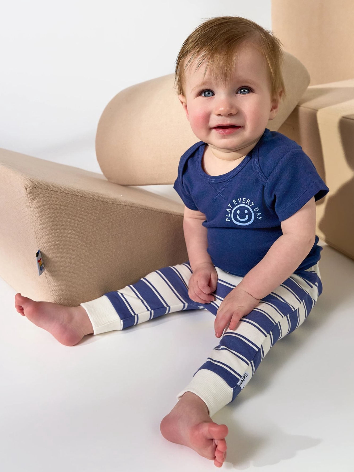 Gerber Baby and Toddler Neutral Joggers, 3-Pack, Sizes 0/3 Months - 5T
