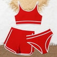 thumbnail image 2 of HCNTES Girl's 3 Piece Floral Swimsuit Cute V Neck Bikini Set High Waisted Bathing Suit Sheer Mesh Cover Up Skirt(Red,13-14 Years), 2 of 4