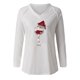thumbnail image 4 of Camisas Navideñas Moda Mujer Casual Con Cuello en V Camiseta de Manga Larga Con Estampado Navideño Odeerbi  ODB121821, 4 of 4