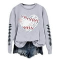 thumbnail image 5 of HUITKMM Chandails d'Automne pour Femmes Chandail à Manches Longues Col Rond Imprimé Football Chandail Décontracté pour Usage Quotidien et Activités Sportives Chemise Athlétique Douce et Confortable, 5 of 5