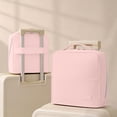 thumbnail image 4 of Standing Makeup Bag, Large Capacity Travel Cosmetic Organizer with Divided Compartments, Handheld Storage Case for Brushes Toiletries Beauty Essentials, Vanity Countertop and Trip Use, Pink, 4 of 6