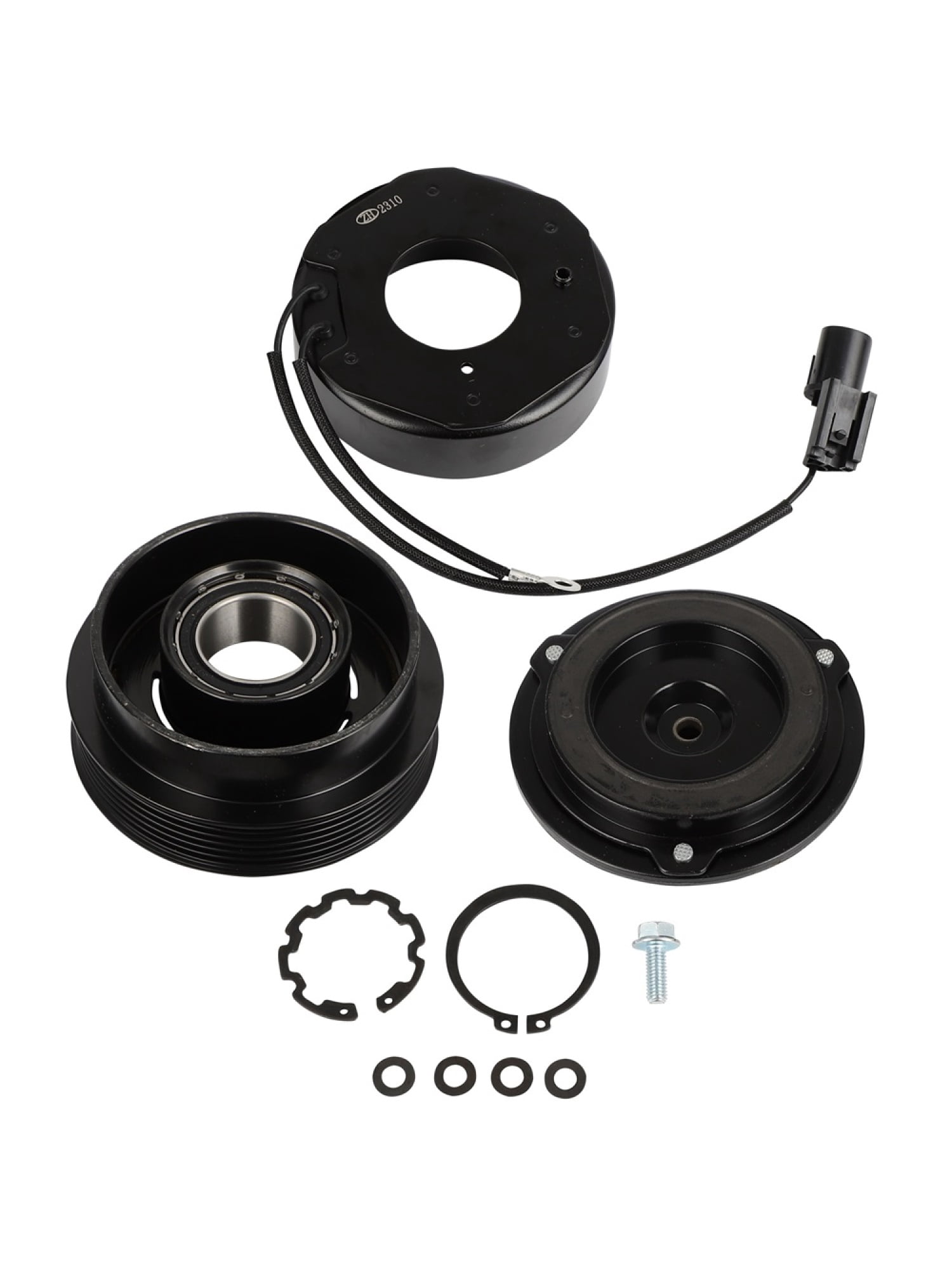 AC Compressor Clutch For Kia Forte 2010-2013 2.0L 2.4L - 6 Groove Pulley Replacement