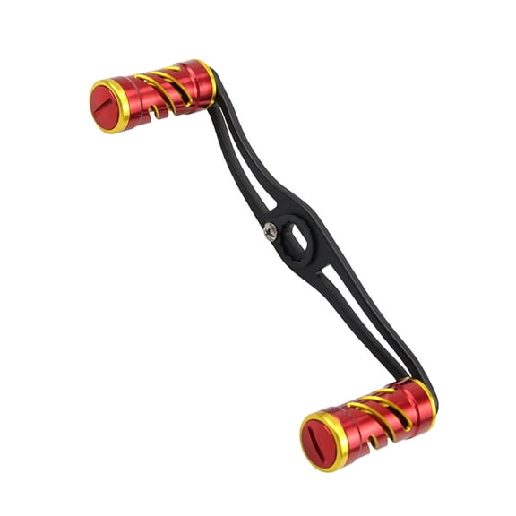 Fankenuo Fishing Reel Handle Rocker Light Weight 30g Aluminum Alloy Water Drop Reel Conversion Suitable For Most Baitcasting Reels Red yellow 120mm