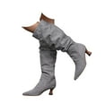 thumbnail image 3 of YLYL Women's Knee High Boots Pointed Toe Kitten Heel Pull on Dressy Casual Boots, 3 of 9