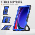 thumbnail image 5 of Case for Samsung Galaxy Tab A11+ 2025/Tab A9 Plus 2023 11 inch, 360 Rotating Stand Handle Pencil Holder Shoulder Strap Heavy Duty Shockproof Cover, Dark Blue PC, 5 of 7