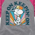 thumbnail image 3 of Peanuts - Keep On  - Toddler And Youth Girls Raglan Graphic T-Shirt, 3 of 6