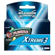 Wilkinson Sword Xtreme3, 4 Count Refill Blades (Same As Schick Xtreme 3 Catridges)