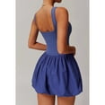 thumbnail image 4 of Womens Bubble Tennis Dress Squre Neck Sleeveless Workout Golf Athletic Dresses Build in Shorts with Pockets  L, 4 of 7