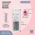 thumbnail image 3 of Miyuki Delica Seed Beads – Size 11/0 (1.6 mm), DB0086, Lined Dark Blue AB, 7.2g, Approx. 1440 Beads, 3 of 7
