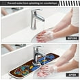 thumbnail image 4 of Unusual Horse Summer Sink Splash Guard for Faucet 2 Packs Faucet Absorbent Mats, Ukrainian Tribal Ethnic Faucet Handle Drip Catcher Quickly Drying Mat for Kitchen Counter Bathroom, 30"x5.5" RV, 4 of 7