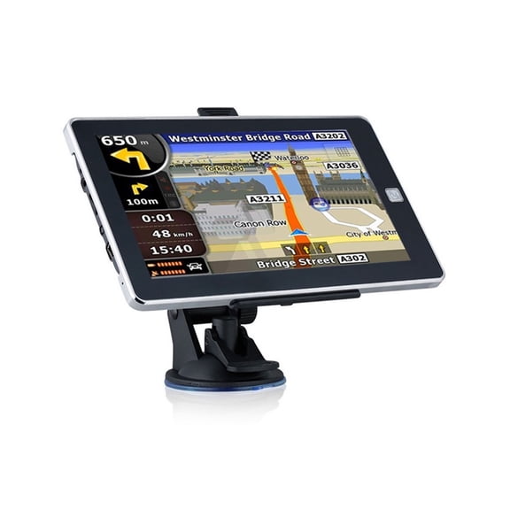 7 Inch Car GPS Navigation 256M 8GB 800Mhz Wired Rear View Camera And Sunshade Truck Gps Navigator Reverse View Parking ,Flexible Double Bracket Installation