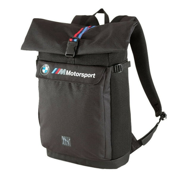 Puma BMW M Motorsport Roll Top Utility Lifestyle Backpack Bag 076897 Black  OS - Walmart.com