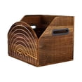 thumbnail image 3 of HILABEE Vinyl Record Box Case Crate Minimalist Wooden for Documents files Study Room, 3 of 9