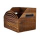 thumbnail image 3 of Caja de discos de vinilo, caja de madera para guardar álbumes, con asa cómoda, organizador de discos de CD de para CD, libros, archivos,, 3 of 9