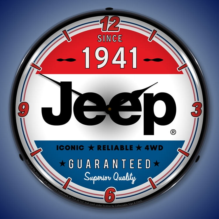 Jeep since 1941 Wall Clock, Lighted