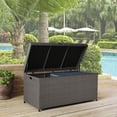 thumbnail image 3 of Crosely Furniture Palm Harbor Bac de Rangement Extérieur en Résine Osier pour Patio et Terrasse, Gris, 3 of 6