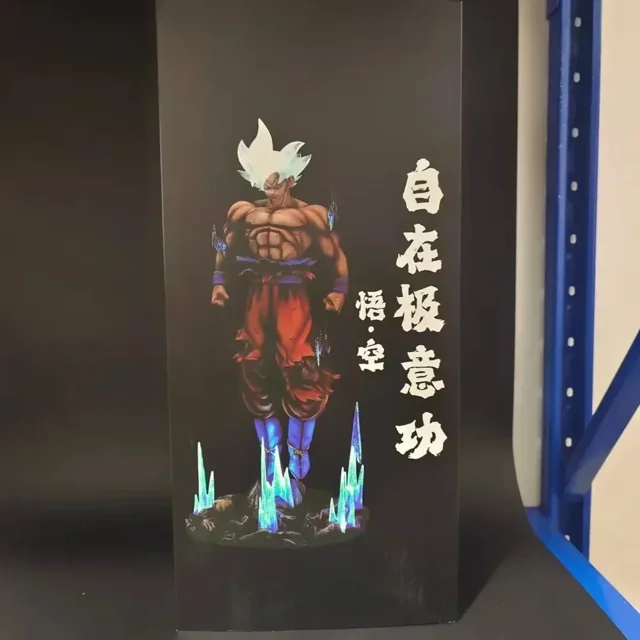 En existencia, figura de anime de Dragon Ball Z Goku de 32 cm, figuras Ultra Instinct Spot, estatua de modelo de PVC grande y luminosa Gk, juguetes para regalar