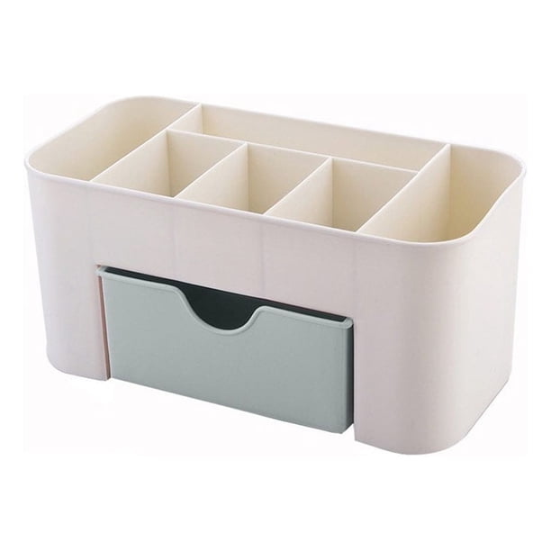 Jumpingount Cajón Estuche de almacenamiento de maquillaje Oficina en el hogar Dormitorio Cuarto de baño Cosméticos Lápices labiales Cepillos Bolsas de maquillaje Verde