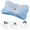 Blue, variant on EDX Cervical Contour Memory Foam Pillow, Memory Foam Neck Pillow for Sleeping, Cooling Pillow for Side Back Stomach Sleepers, White and Blue