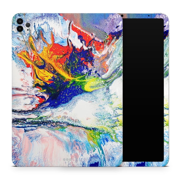 DesignSkinz Bright White and Primary Color Paint Explosion Full-Body Skin Decal Wrap Cover for iPad (A1219/A1337)