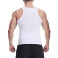 thumbnail image 6 of SSAAVKUY Savings Mens Slimming Body Shaper Compression Tank Top Summer Vest Shirt Abs Shapewear Sports Fitness Tank Top White 6, 6 of 6