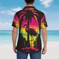 thumbnail image 3 of Lsque Flamingo And Palm Trees At Sunset pattern Hawaiian Shirt for Men, Unisex Summer Beach Casual Short Sleeve Button Down Shirts-XX-Large, 3 of 9