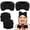 Black, variant on 4 Pcs Microfiber Headband Spa Wristbands and Wrist Bands for Washing Face Cuffs Towel Wristbands Hair Headband Face Wash Cuffs for Women Makeup